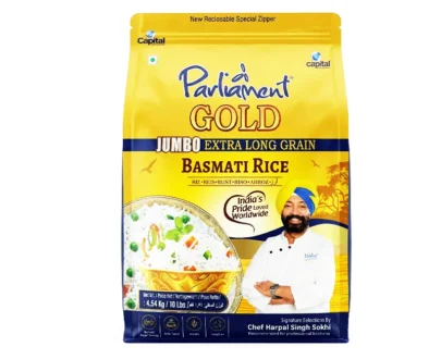 Parliament Gold Jumbo Extra Long Grain Basmati Rice, 4.54kg